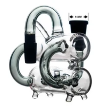 Percolator Ash Catcher 14 mm for Bong Glass Water Pipe Smoking 1pcs Recycler rig