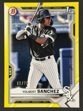 Yolbert Sanchez 2021 Bowman Prospects Yellow #/75 - #BP-40