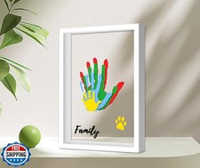 Family Handprint and Hand Casting Kit   DIY Craft Keepsake with Wooden Frame,