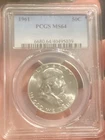 1961 Franklin Silver Half Dollar PCGS MS64 Bright & Lustrous