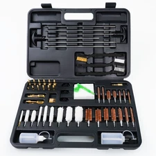 KiTOP Gun Cleaning Kit Universal Rifle Pistol Shotgun with Portable Case - Black