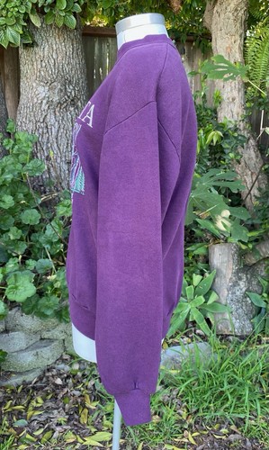 Vintage Jerzees Minnesota Winter Wood Cabin Art Sweatshirt L Crewneck Pullover - Picture 8 of 9