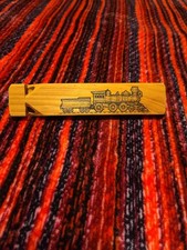 Vintage Wooden Train Whistle Wood Block Real Locomotive Sound
