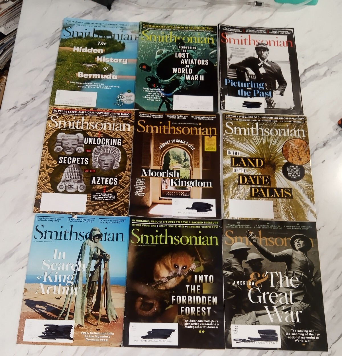 Smithsonian 9 Magazine Lot - Issues From 2022,2023, & 2024