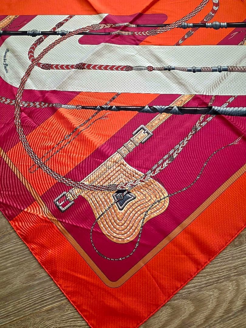 HERMES Silk Scarf Carré 90 CLIC CLAC Double Face … - image 9