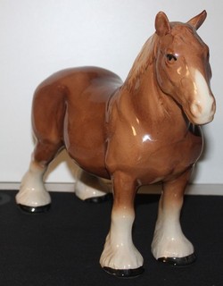 Vintage Large Ceramic Draft Horse Figurine – EUC
