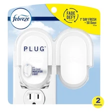Febreze Plug in Odor-Eliminating Air Freshener Scented Oil Warmer Device, 2 Pack