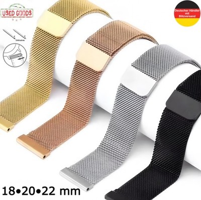 Uhrenarmband Magnet Milanaise Mesh Edelstahl Armband Universell Uhr 18 20 22 mm