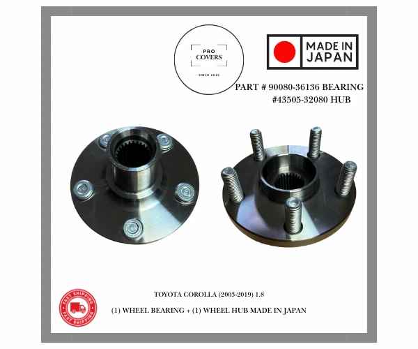 Juego de buje de rueda + cojinete Toyota Corolla 1.8 (2003-2019) | Hecho en Japón MBS Foto 3 de 3