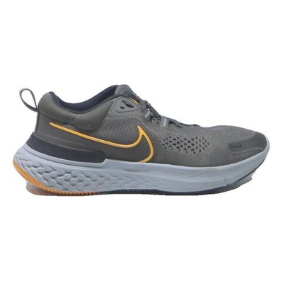 NIKE React Infinity Run Mens Trainers Sneaker Grey & Orange Synthetic UK 8
