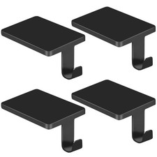 4 PCS Black Christmas Metal Stocking Holders Non Slip Mantle Iron Hook 1
