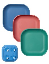 Suction Plates for Baby and Toddler, 100 Food Grade Silicone, BPA Free, Dish...