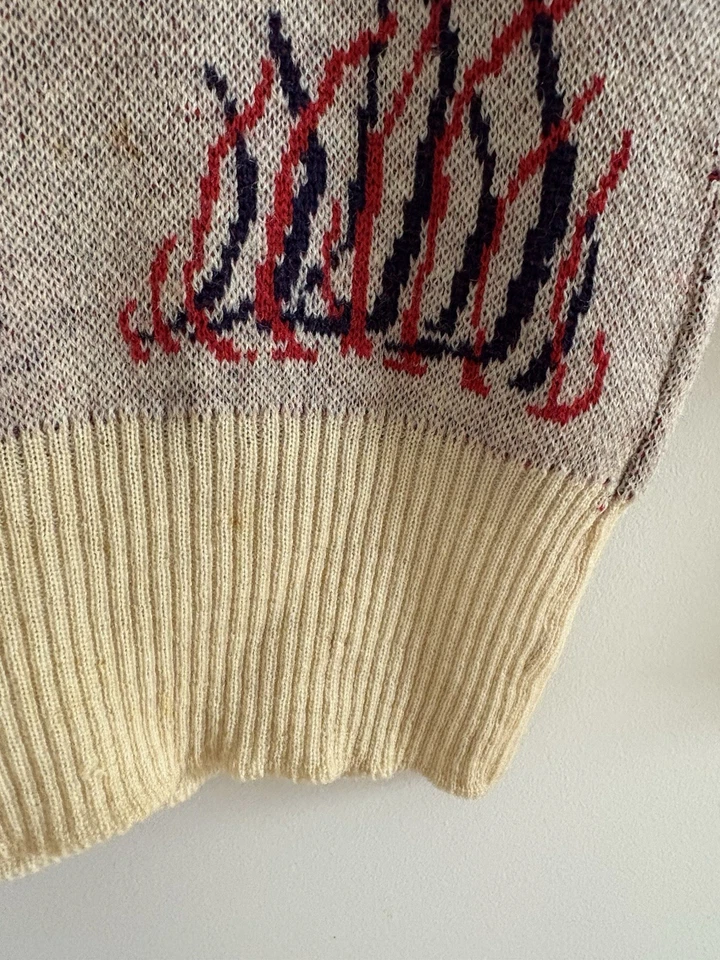 Suéter Tejido Vintage Años 40 Pato Novedad, Prendas de Punto, Lana Años 40 Foto 3 de 4