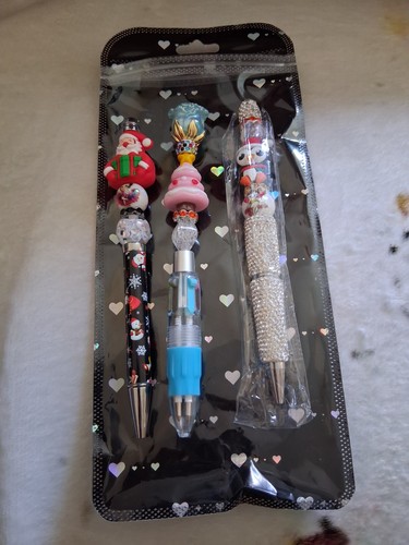 Pack of 3 Novelty Pen & Pencil Gift Set -Ideal Christmas Gift