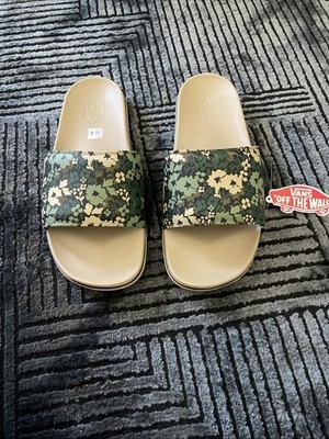 New VANS Street Style Designer Mens Beach Pool Slides Flip Flops Size 12 Floral