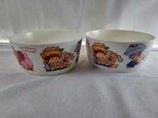 Vintage 1980's Strawberry Shortcake Deka 2 Piece Plastic Dishes Cereal Bowls
