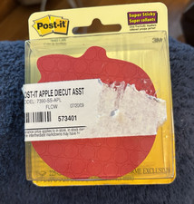 RARE Post-it Super Sticky Notes, 3x3 in, APPLE shaped in 3 colors