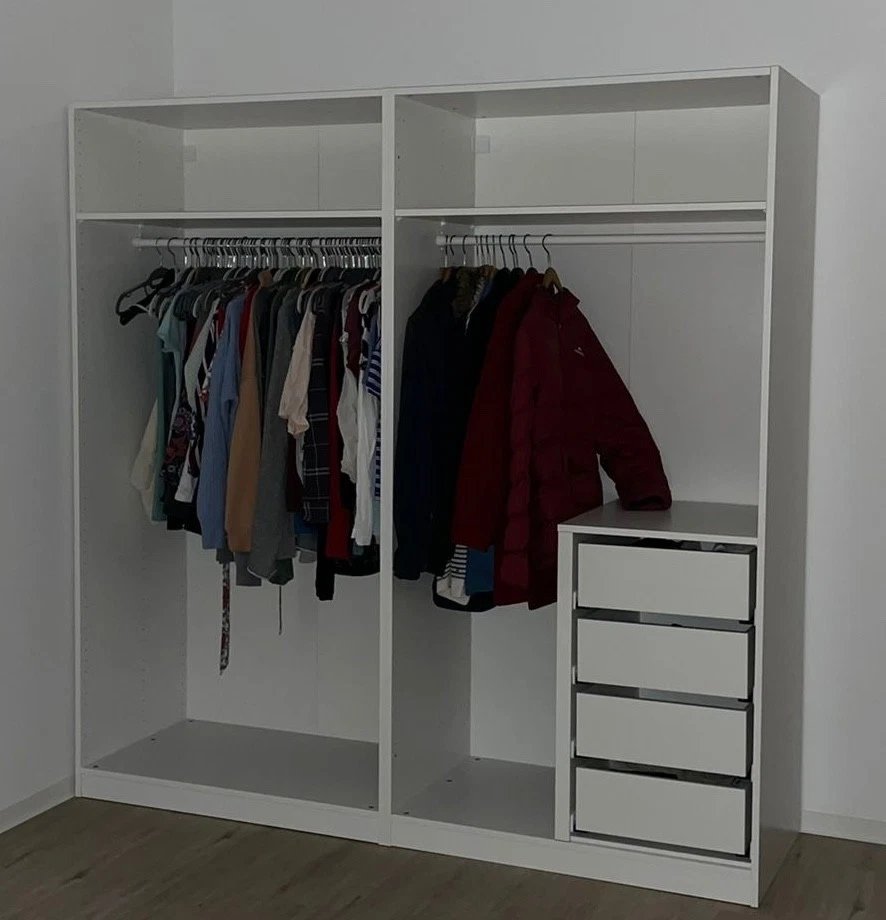 Kleiderschrank IKEA Pax Schrank, weiß, 200x200x66cm - Bild 4 von 4