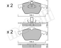 Metelli Bremsbelagsatz, Scheibenbremse 22-0118-0 FüR Opel Saab