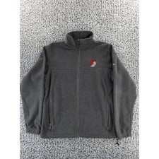 Columbia Portland Trail Blazers Fleece Jacket Full Zip Gray Men's Size M
