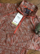 NWT Rab Womens Sz Medium US Lineal Pull-On Shirt Color Red Grapefruit $80 Retail