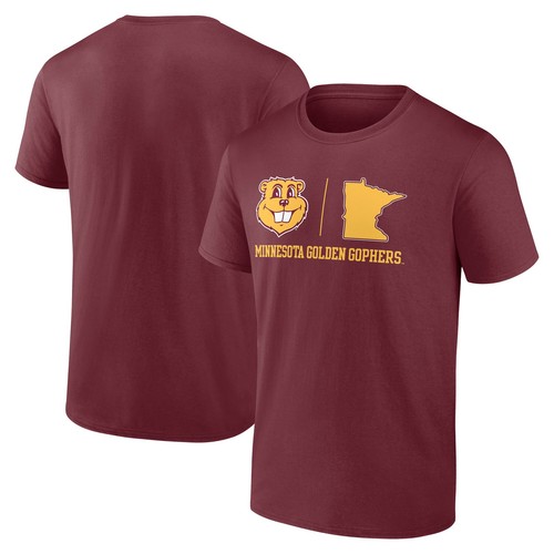 Herren T-Shirt Fanatics weinrot Minnesota Golden Gophers State Lock In