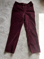 Universal Thread Womens Corduroy Pants 4R Burgundy High Rise Ankle Bootcut
