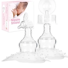 2 Pack Nipple Shields for Nursing Newborn 20mm, 1 Count (Pack of 2) 