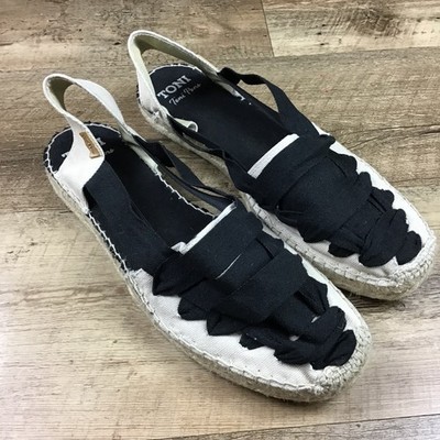 Toni Pons Women's Size 44 US 12 Black Espadrilles Sandals Made In Spain
