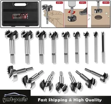 16PCS Forstner Wood Drill Bits Set Fit Drilling Plywoods, Pardwoods & Softwoods