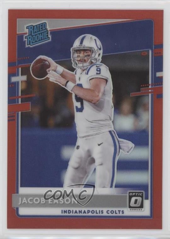2020 Panini Donruss Optic Rated Rookies Red Prizm 16/99 Jacob Eason #162 ms9