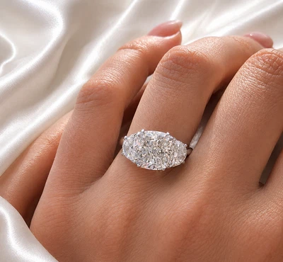 5.00 Ct Cushion Cut IGI Certified Lab Grown Diamond Wedding Ring 18K White Gold - Image 1 of 4