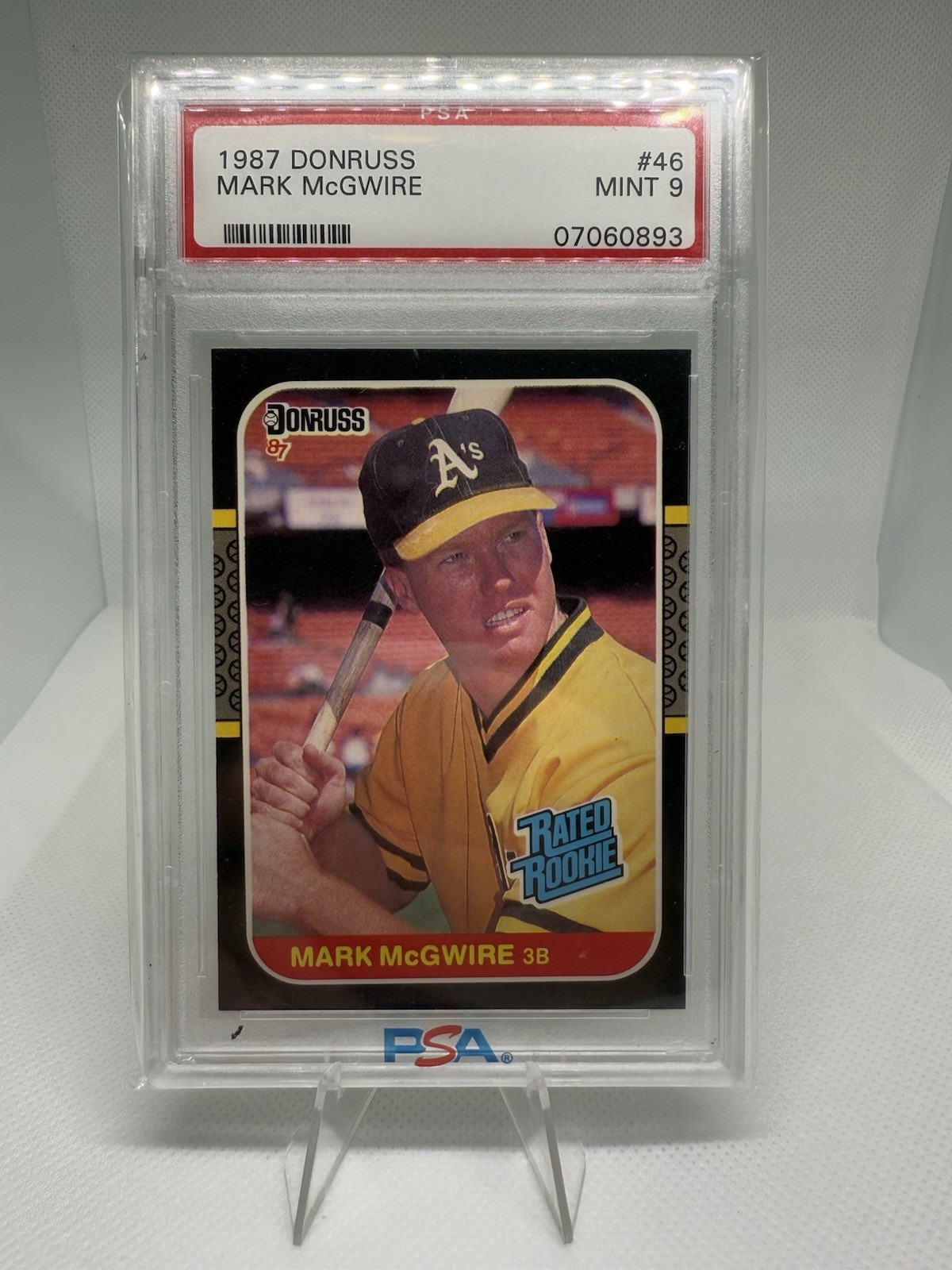 1987 DONRUSS 46 MARK McGWIRE PSA 9