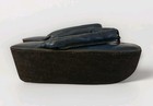 VTG Bass Thong Flip Flops 1970's Geisha Japanese Style Cork Platform Blue Sz 8? — photo 3
