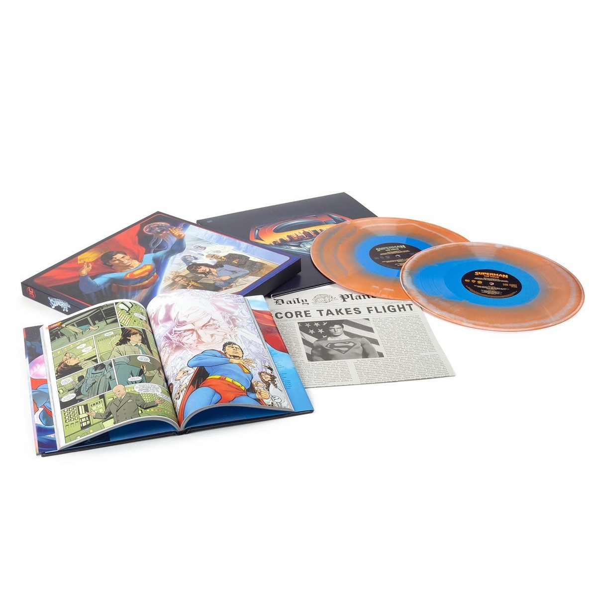 Superman The Movie Soundtrack Metropolis Vinyl GRAPHIC NOVEL BOX