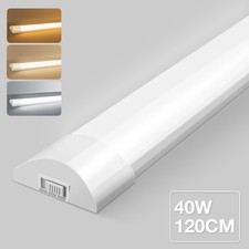 LED Batten Light Tube Strip Light Slim 3000K 4000K 6500K 4FT Garage Office 120cm