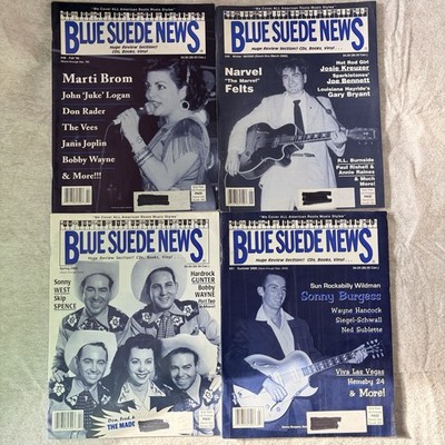 LOT of 4 Blue Suede News Magazines 48 49 50 51 Narvel Felts Marti Brown Music