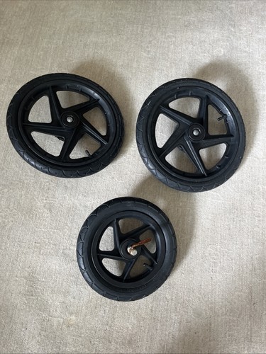 Genuine used BOB Stroller Wheel Set Lot of 3 - CC-226 16” and CC-221A 12”
