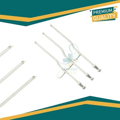 Surgical Suction Raspatory, Sharp with Stylet, (20cm) 200mm x Ø 5mm , 3 Pcs