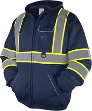 HIGH VISIBILITY INSULATED HI VIS REFLECTIVE ROAD WORK SAFETY BOMBER JACKET COAT