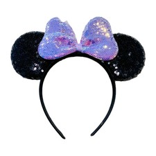 Purple Sequin Bow Headband Custom
