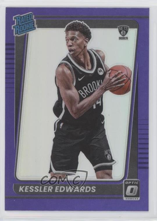 2021-22 Panini Donruss Optic Rated Rookie Purple Prizm Kessler Edwards #154 02v3