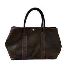 Hermes Garden Party PM Amazonia Leather Tote Bag