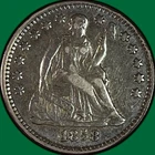 1858 Seated Liberty Half Dime Extremely Fine XF Coin #33899