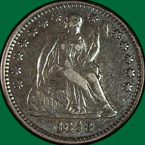 1858 Seated Liberty Half Dime Extremely Fine XF Coin #33899