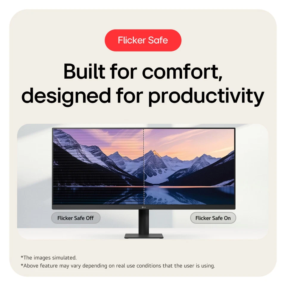 LG 34U511A-B 34" IPS Ultrawide Full HD 100Hz Monitor - Image 3 of 4