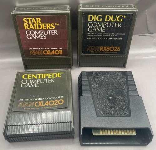 Atari 400 800 XL XE Computer Game Cartridge Lot 4 Games Dig Dug Star Raiders Cen