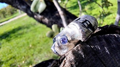 Sterling Silver Hand Sculpted Tanzanite Ring - Raw Architectural Brutalist Ring
