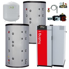 Fröling Paket Kombikessel SP Dual 30 (S5) Pufferspeicher 2x 1000 Liter RTA Zubeh