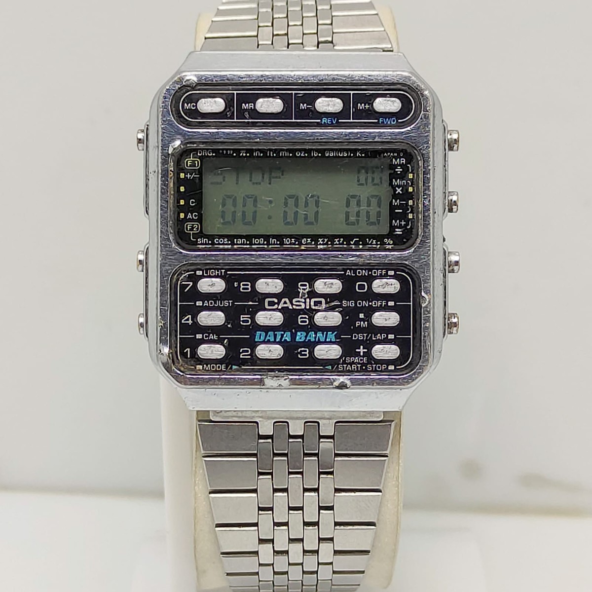 Vintage Casio CD-401 Data Bank Calculator Watch 1984 Japan M Rare 